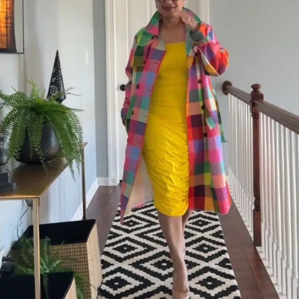 Colorful Plaid Coat - Picture 10 of 12
